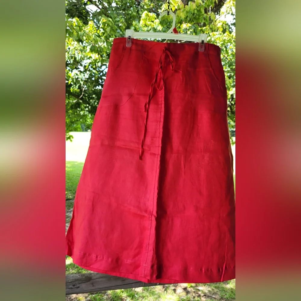 Choices pink linen skirt size Large - Picture 3 of 8